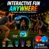 2pcs Magic Bouncing Ball 6-Lights,Transforming Flying Disc Ball, Pop-Up Rebound