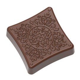 Chocolate World CW1993 Chesterfield-Cushion-Bonbonniere Polycarbonate Candy Mold with 1 Cavity for Bottom, 1 for Top