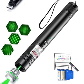 XCGKUND Green Laser Pointer, High Power Laser Pointer, Suitable for Tv/LED/LCD Screen Demonstrations, Outdoor Exploration, and Construction Projects, with USB Charging Option