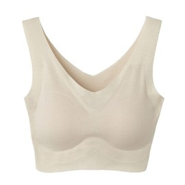Gunze Kireilabo Women's Half Top, Completely Non-Sewn, Cool, Mesh Material, New Light Beige