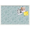 PinPix pin Cork Bulletin Board Made from Canvas, Foliage White