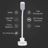 QEBIDUM Clip On Book Reading Light for Bed, Clamp On