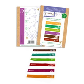 beeskin Labels - 6 Reusable Household Food Labels - Beeswax Cloth Accessories