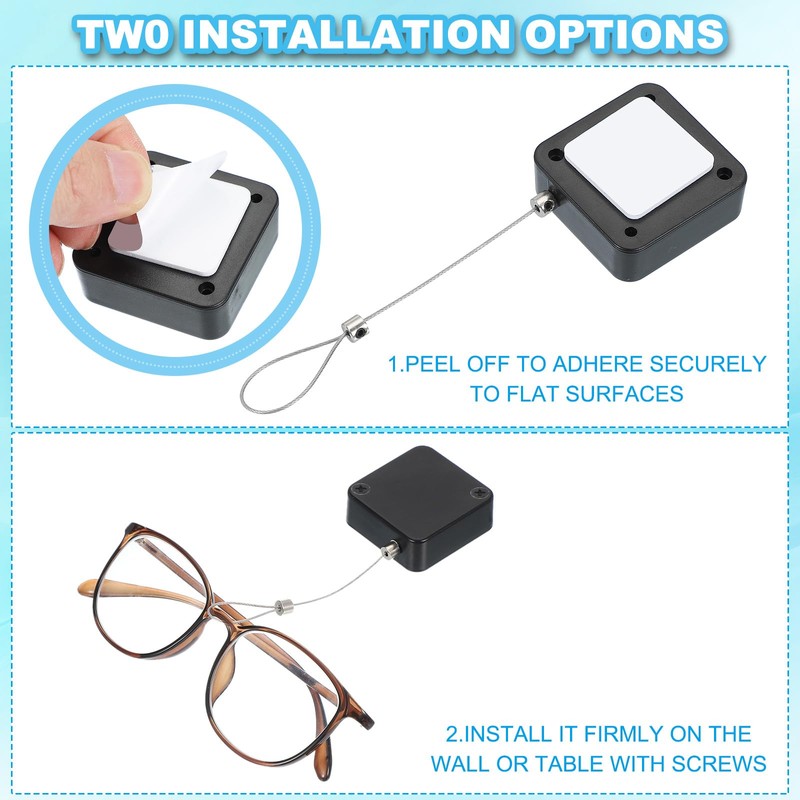 PATIKIL 5 ft Retractable Remote Control Tether, Security Cable Lanyard