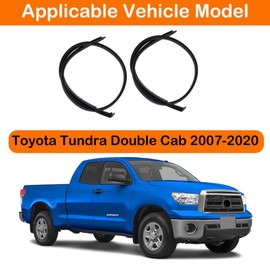 MIYIMORE 2Pcs Roof Drip Molding Weatherstrip Fit for Toyota Tundra Double Cab 2007-2020, Left & Right Side Roof Trim Seal Kit Replace 75551-0C050 75552-0C050(Not Fit Crewmax)
