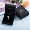 BlingGem Cross Chains for Women 925 Sterling Silver Birthstone Necklace