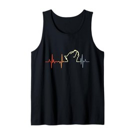 I Love my Pitbull Heartbeat Heart Line Tank Top