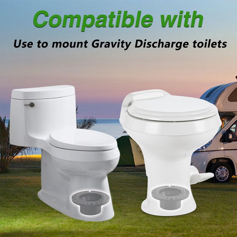 3" Socket Floor Flange RV Toilet Flange Compatible with Dometic/Sealand