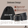 Pierre Cardin Men's Leather Belt, black