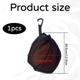 AONAYO Ball Bag, Ball Net 1 Ball, Ball Net, Basketball Bag, Football Net Bag, Portable Sports Bag for Children and Adults, Portable Foldable with Drawstring for Football, Tennis, Children, Adults