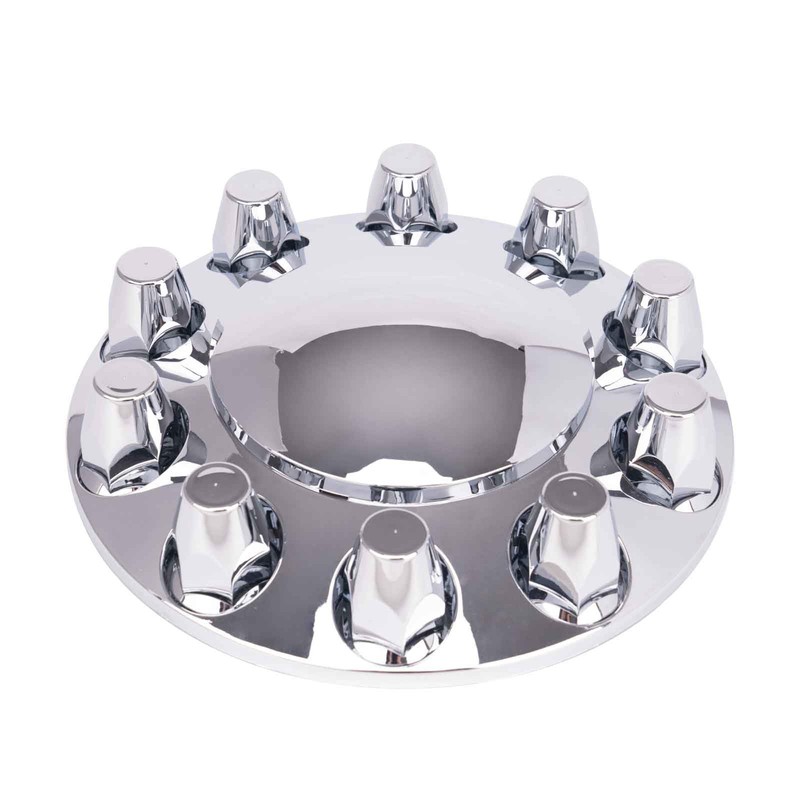CHDT66 Complete Chrome Wheel Cover Set, 33mm Lug Nut Covers
