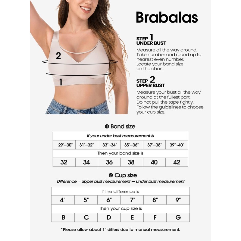 Wireless Bras for Women (34C-42DD), Extremely Comfortable Seamless Bra Mesh