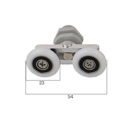 4Pcs Curved Shower Door Rollers,Bathroom Rollers,23mm Door Roller Replacement Part,Shower Glass Door Rollers,Double Sliding Roller