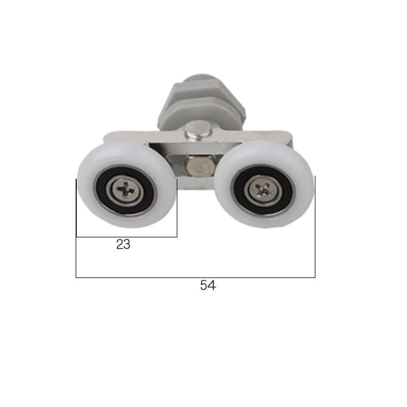 4Pcs Curved Shower Door Rollers,Bathroom Rollers,23mm Door Roller Replacement Part,Shower