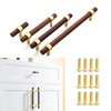 Cabinet Knobs,12-Pack,Addlike Knobs for Dresser Drawers 50mm Length Walnut Drawer