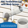 Pearwow PVC Vent Termination Cap, 1 Pcs Roof Vent Cap