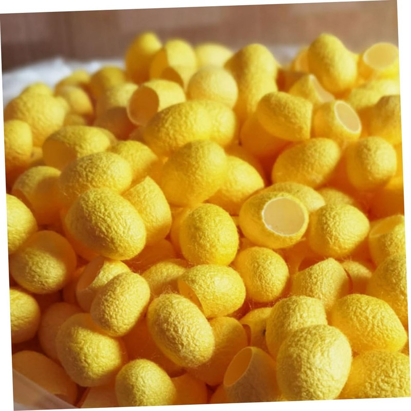Baluue 50Pcs Natural Silk Ball for Deep Facial Cleansing Exfoliating