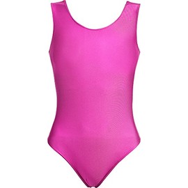 Hi-Co Girls Kids School Sport Dance Gymnastics Ballet Sleeveless Leotard Fuchsia Pink 11-12 Years