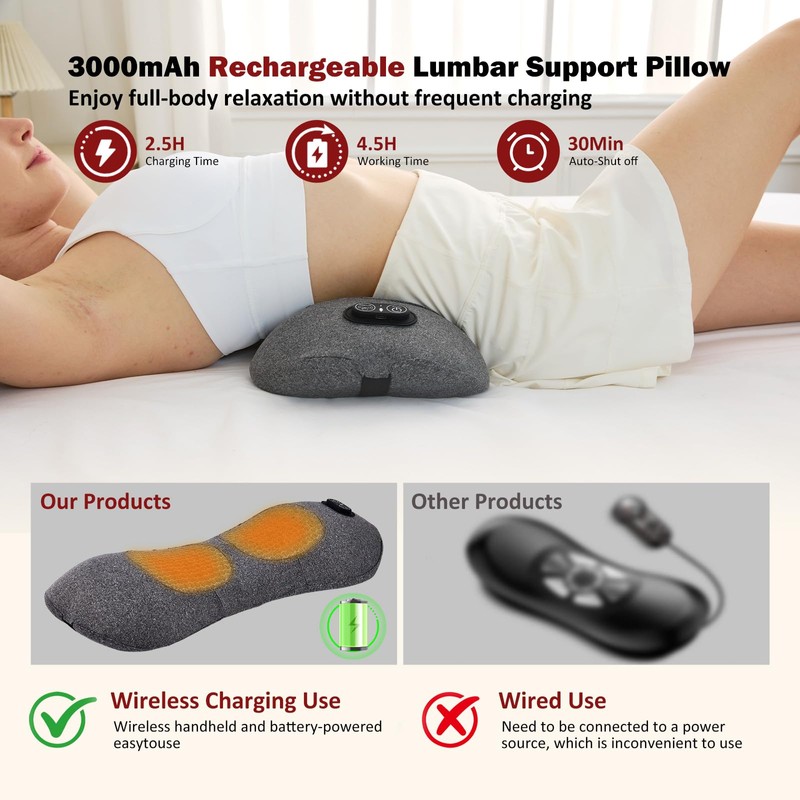 3-in-1 Smooth Spine Triple Fusion Back Massager with Heat