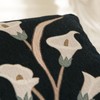 bilin gaier Black Throw Pillow Covers,Elegant Floral White Calla Lily