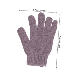 Healeved 1 Pair Shower Mitten Shower Exfoliating Mitt Bath Glove Body Lotion Scrub Shower Towel Double Sided Gloves Body Exfoliator Bath Scrubber for Body Hand Exfoliator Glove Purple