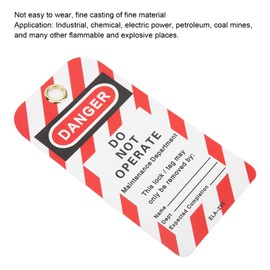 Jonlaki 30pcs Lockout Tagout, RewritableAngerger Operate No Loto Tag, Safety Padlock Tag for Lock, Out of Operation, Repair Electrical Devices