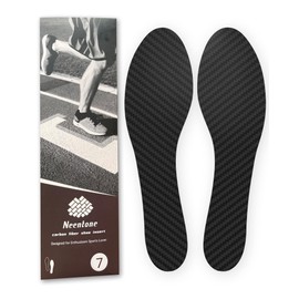 Carbon Fiber Insole 250mm Men's Size 7 / Women's 8, Carbon Fiber Shoe Inserts for Man Woman, Basketball Football Hiking Sports Insole, Orthotic Shoe Stiffener Insert for Hallux Rigidus Mortons Toe