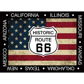 Signs 4 Fun Magnet – 66 Shield and Flag Funny Magnet - 3.5” x 2.5” Easy Remove Fridge Locker Magnet - Magnet for Gifts Decor - Made in USA