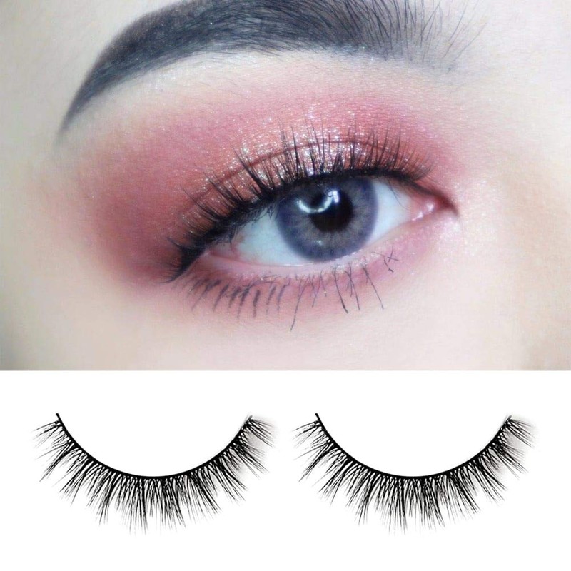 Musegetes 3D False Eyelashes, Popular Black Natural Axis Soft Core