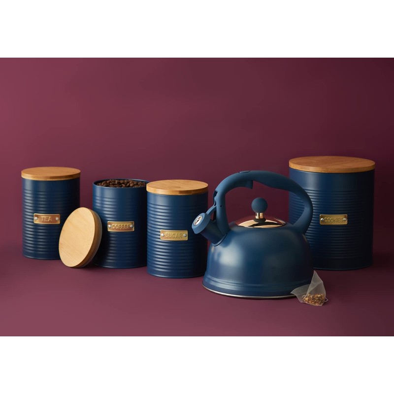 Typhoon Otto 1401.228 Sugar Bowl, Steel, Bamboo, 1.4 Litres, Blue