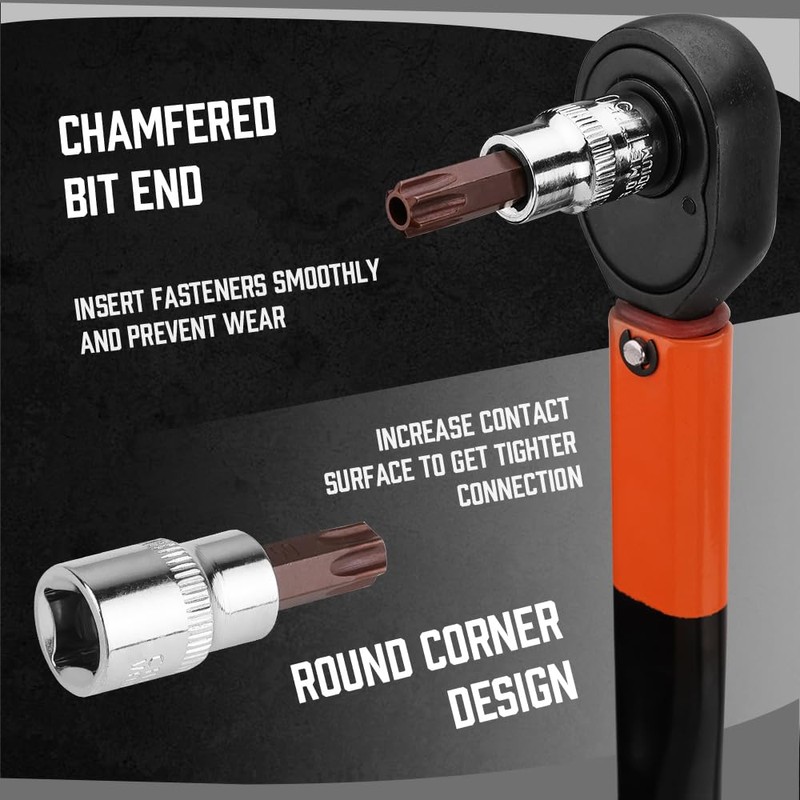 HORUSDY 34-Piece Master Torx Bit Socket Set, Premium S2 Alloy