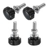 sourcing map 4 Sets Knurled Knobs Thumb Screws with Nuts