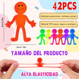 NACOOL Paquete de 84 Stretchy Toys, Juguetes Sensoriales, Elástico Bendable Man Colores Divertidos Juguetes, Elástica Juguetes Sensoriales, para Regalos Navideños, Niños y Niñas (84)