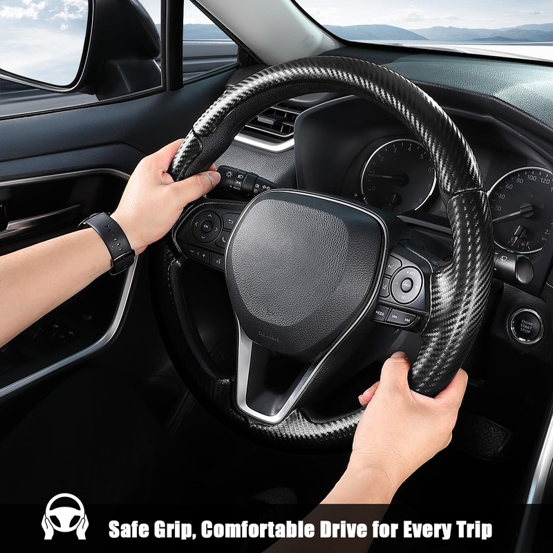 Customized Steering Wheel Cover for Toyota Camry 2018-2024/RAV4 2019-2025/Corolla 2020-2025/Avalon