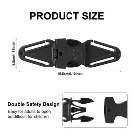2 PCS Anti Escape Car Seat Strap, Baby Harness Chest Clip, Car Seat Safety Clip, Easy to Install & Universal Fit car Seat Belt Clips, Prevent Kids Out of Automotive Safe Seat