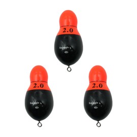 FONGKNOX 3 Pieces in 1 Pack ISO Fishing Float Gourd Shaped High Sensitivity and Visble Accuracy Balanced Wooden Float External Hanging Sea Fishing Extra Weight Long Casting Rock Fishing Size L #2.0