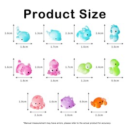 GETFACAI 33 Pcs Mini Animals, Resin Animals, Mini Resin Animals, Small Resin Animals, 11 Styles of Resin Miniature Marine Animal Statues, Marine Miniature Fish Tank Potted Plants Ornament