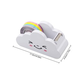 Tape Dispenser, Jagowa Creative Cute Cloud Tape Dispenser and Rainbow Tape Desktop Dispensers Stationery Supplies for Kids Home School Office