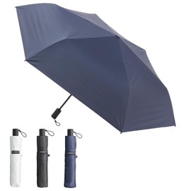 estaa 30225 Men's Parasol, Automatic Opening/Closing, Large Size, Light Blocking, Heat Blocking, For Both Sunny and Rainy Weather, UV [estaa] Men's Folding Umbrella, 22.8 inches (58 cm), navy