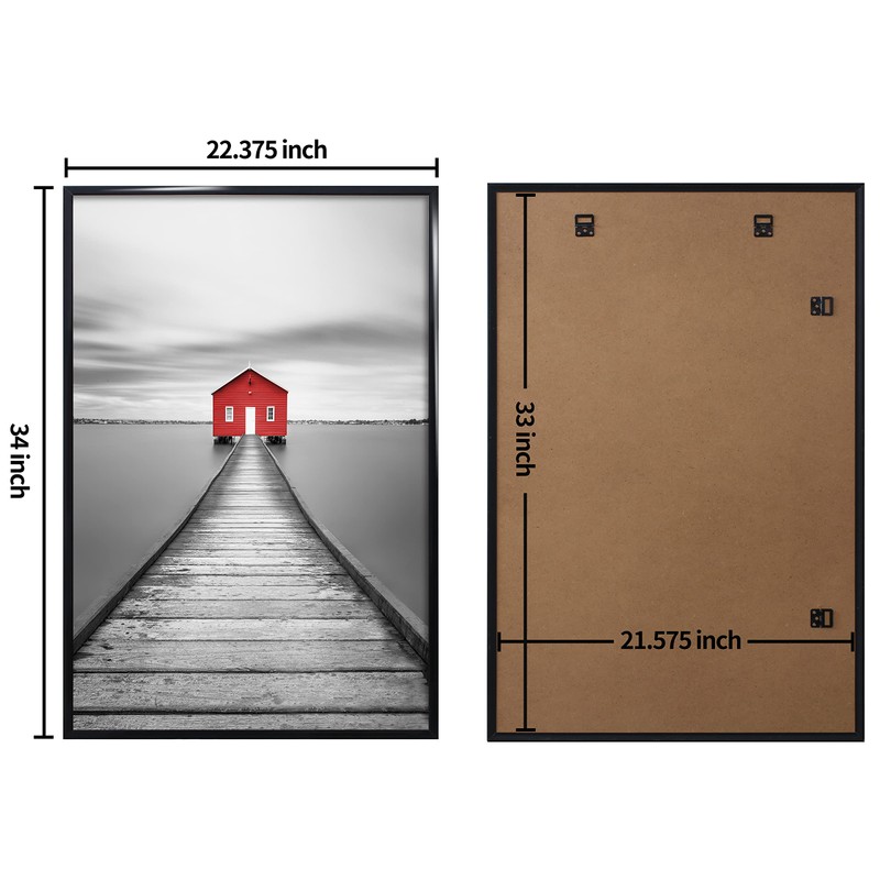 ELSKER&HOME 22.375 x 34 Poster Frame 3 Pack, Black Picture