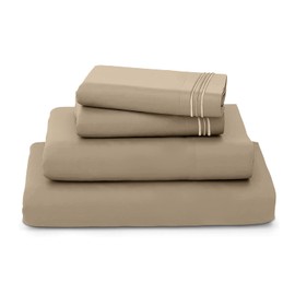 REDKEY Full Sheet Pillowcase Set - 4 Piece Soft Bedding Sheets & Pillowcases Sets Luxurious Microfiber Deep Pocket Full Bed Sheets Set (Full,Taupe)