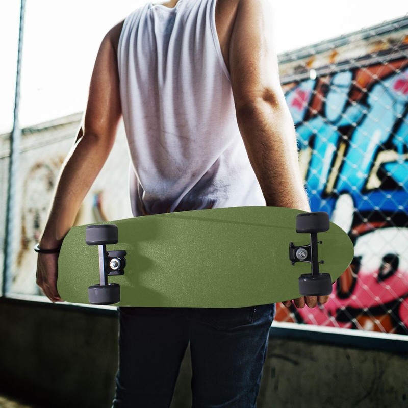 xigua Dark Olive Green Solid Color Skateboard Grip Tape Bubble