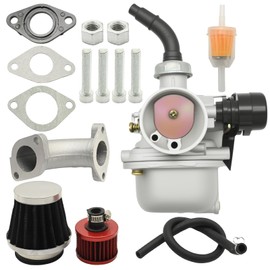 SYOWADA Carburetor Carb Air Filter Adapter Kit (Red), Replacement for Coleman Mini Bike CT100U CC100X 98cc Gasoline Engine Replacement for Massimo Mini Bike MB100