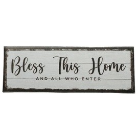 Melody Jane Dolls House Bless This Home Family Wall Plaque Farmhouse Sign 1:12 Printed Card