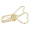 100pcs Binder Clips Heart Style Long Tail Shape Metal Iron