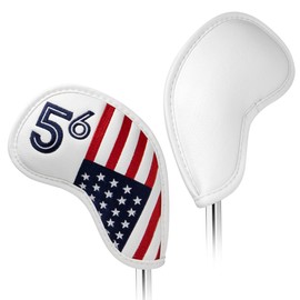 Golf Iron Head Covers Set 10pcs/Set Iron Headcover Golf Iron Club Cover USA American Flag for PXG0311 (56°(1pc))