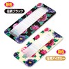 Card Case for Long Wallet, Floral Black