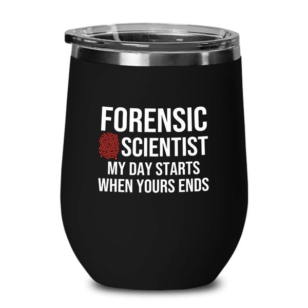 Forensic Black Edition Wine Tumbler 12oz - My Day Start