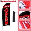 Buryeah 11ft Now Open Flag Banner for Business Advertising Feather