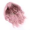 LC210-1 Curly Wavy Wig Pink Pastel Short Bob Synthetic Wigs